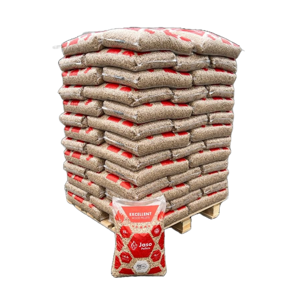 Jaso Excellent houtpellets ENplus A1 – Pallet van 65 zakken x 15 kg